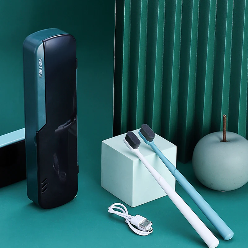 

Toothbrush Disinfection Box Portable Toothbrush Holder Box Travel Toothbrush Case Portable For Home Bathroom Accessories Kitchen