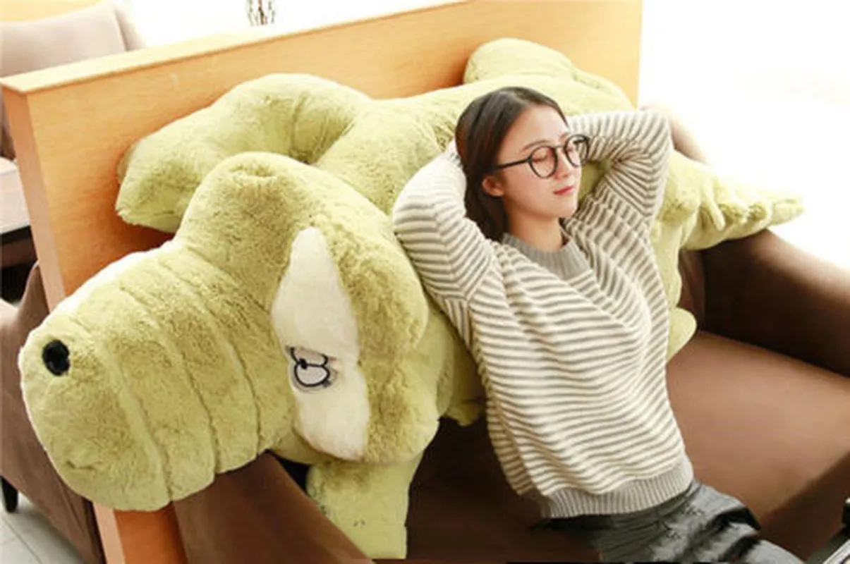 Гигантская большая плюшевая игрушка крокодил 170 см плюшевые животные огромная