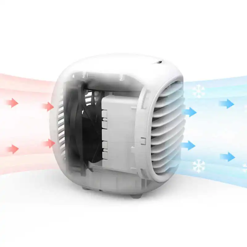 

Mini Portable Air Conditioner Desktop Water Cooling Fan USB Rechargeable Fan for Home Office Car
