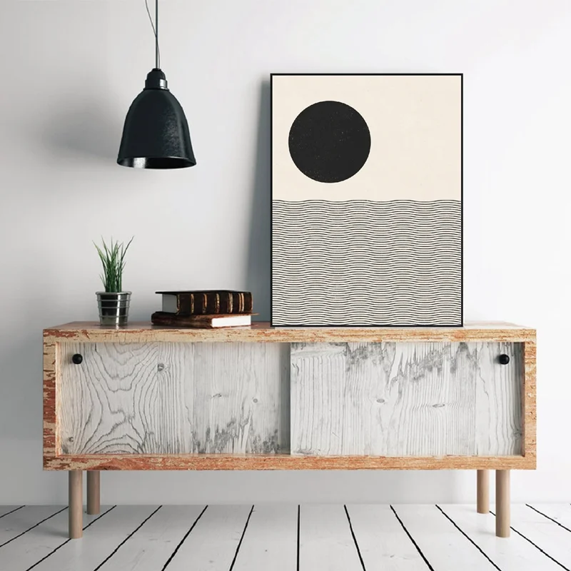 Настенная Картина на холсте морские волны современный геометрический постер