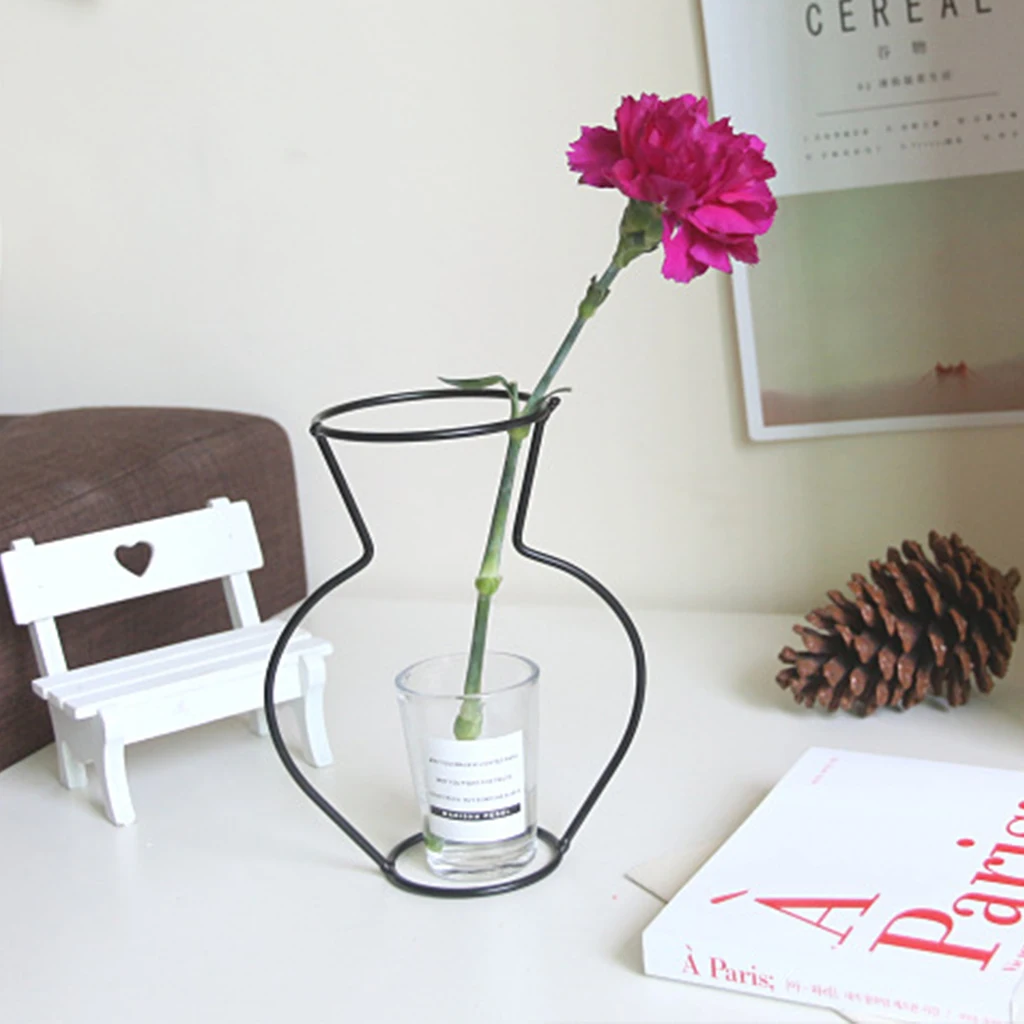 Новые абстрактные ваза черные линии минималистский абстрактное Утюг Ваза