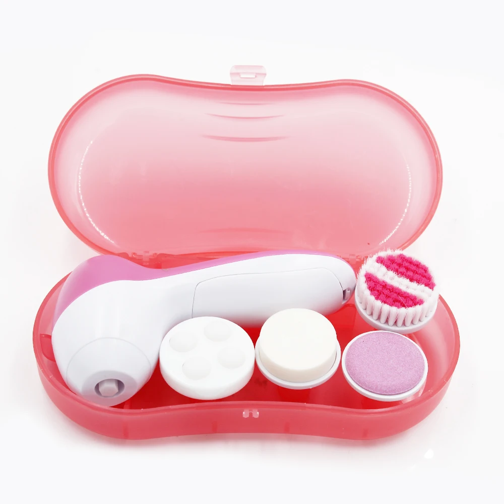 Щетка для чистки лица водонепроницаемая щетка с 5 насадками глубокого очищения