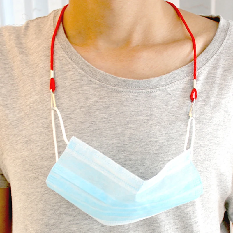 

Mask Lanyard Mask Anti-lost Sling Polyester Hollow Belt Mask Preservation Rope Adjustable Face Mask Lanyard Portable Ear Rope