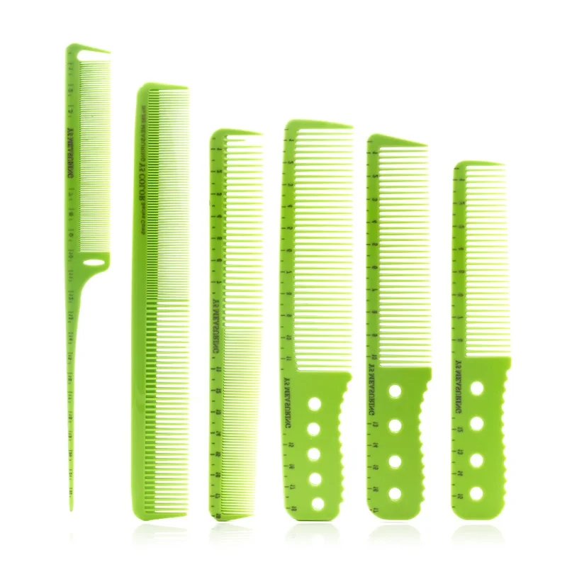Pente de Corte de Cabelo Pente de Cabelo Profissional Cabeleireiro Anti-estático Medida Pente Estilo Conjunto 6 Pçs – Set