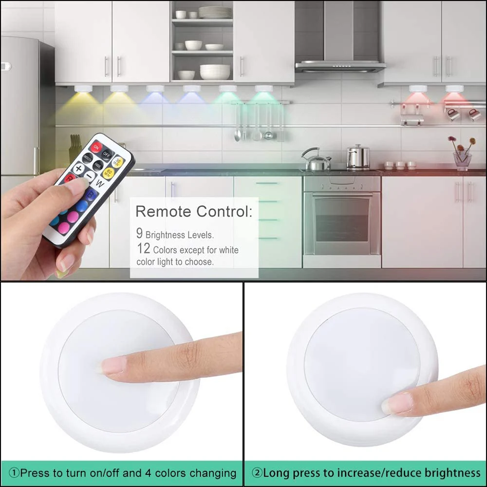 Светильник с Беспроводной Цвет меняющийся Светодиодный точечный светильник под