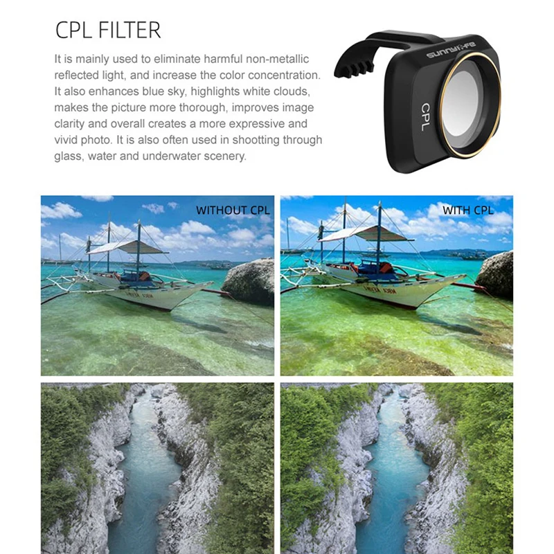 Mavic Mini 2 Gimbal Camera MCUV CPL ND-PL фильтр объектива для DJI объектив беспилотника Zonnekap Protector