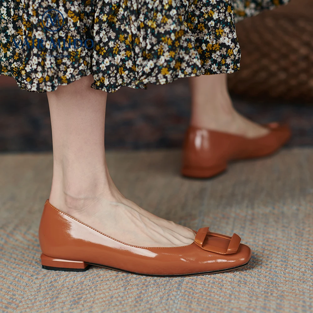 Женские туфли-лодочки VAIR MUDO на низком каблуке Элегантная модная повседневная