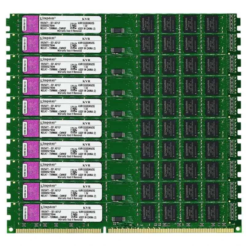 Оперативная память Kingston 10 шт. 10X2 Гб DDR3 1333 МГц | Компьютеры и офис