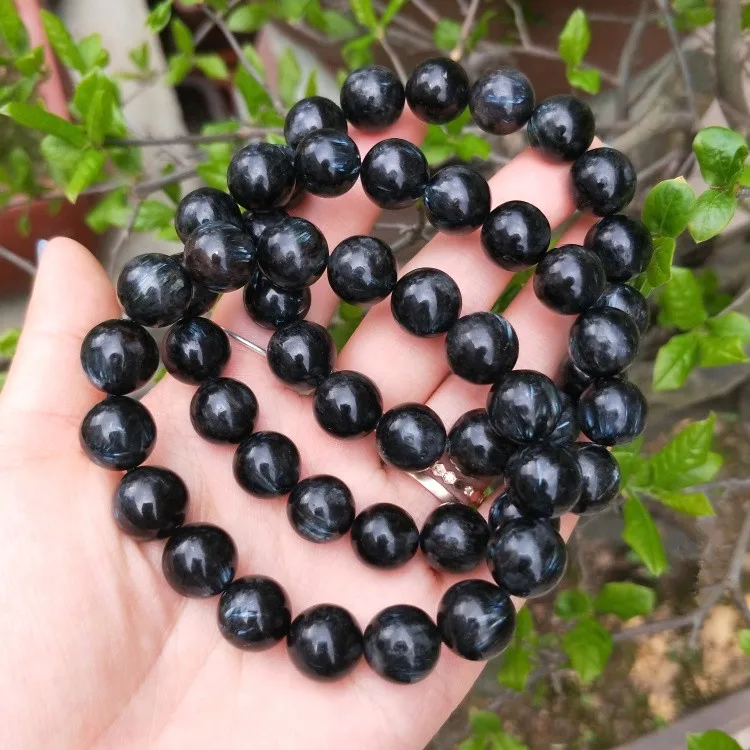

black charoite round 8/10/12/14mm AA bracelet 7.5inch wholesale beads FPPJ nature GEMSTONE