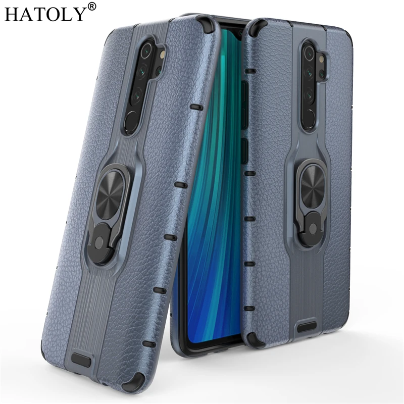 Для Xiaomi Redmi Note 8 Pro Чехол для армированный чехол с кольцом пальца резиновый жесткий