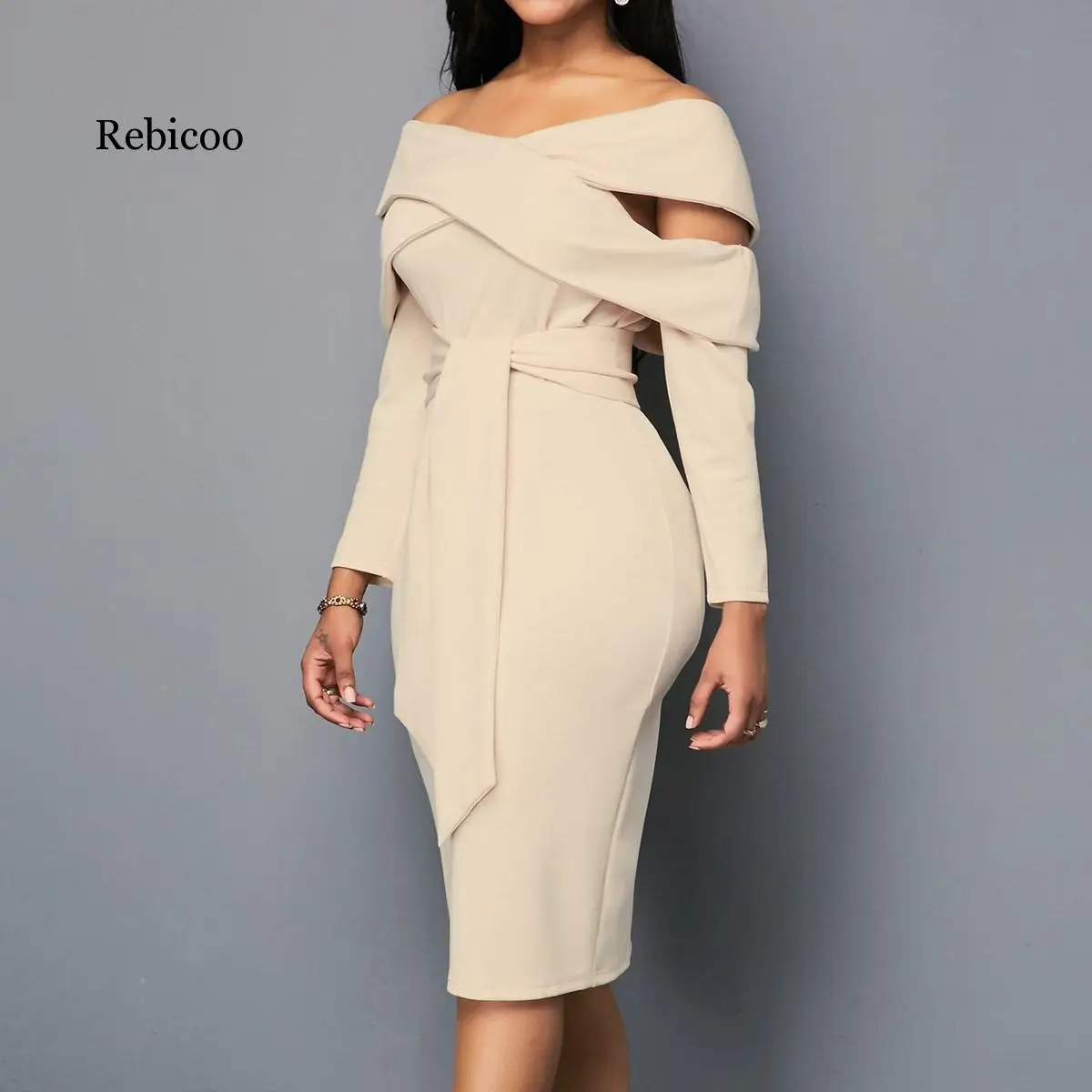 Женское винтажное платье с вырезом лодочкой и открытой спиной большие размеры |