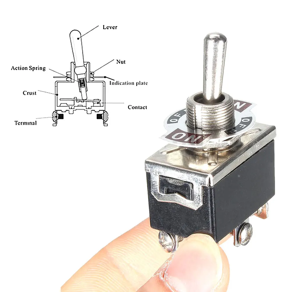 Кнопка переключатель кулисный 3-speed 6-pin тумблер 15A | Автомобили и мотоциклы
