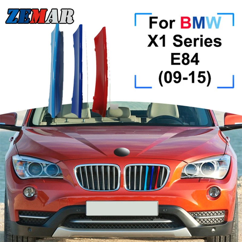 ZEMAR 3 шт. ABS для BMW X1 E84 F48 F49 автомобильные гоночные решетчатые полосы накладной