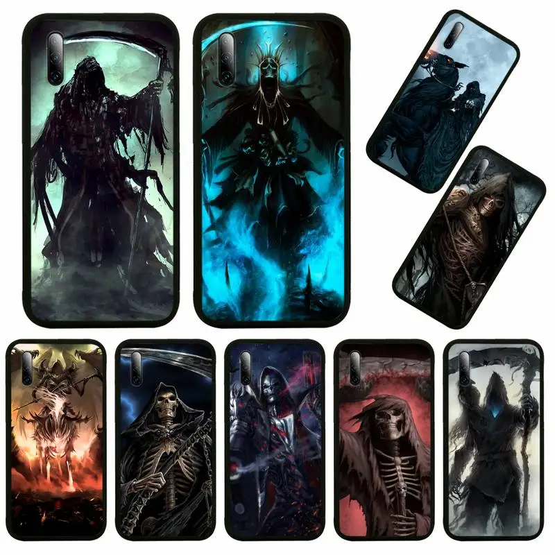 

Grim Reaper Skull Phone Case For Huawei P9 P10 P20 P30 P40 Novi Lite Pro Smart Cover