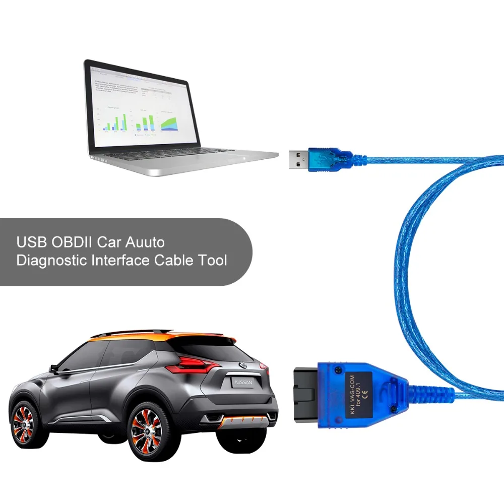 KKL Vag Com 409,1 KKL OBD2 Диагностический кабель USB Сканер интерфейс для VW Corrado/Golf MK2/Golf MK3/Golf MK4/Passat/Polo