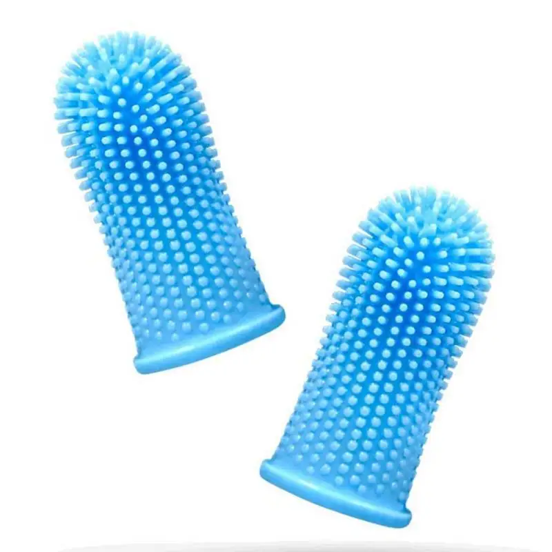 Pet Finger Toothbrush Cat Dog Brush Bad Breath Tartar Dental Care Tool Innovation 360 Degree Clean Silicone Gloves Supplies |