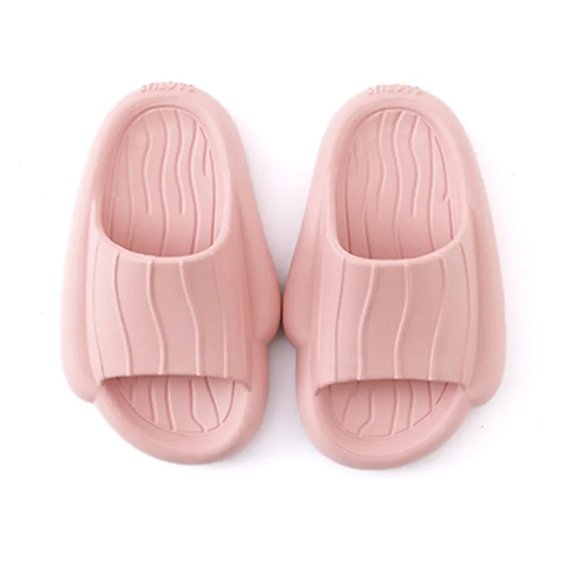 

2021 new children's sandals summer solid color cartoon thick bottom non-slip bathroom indoor plastic slippers SIWA5