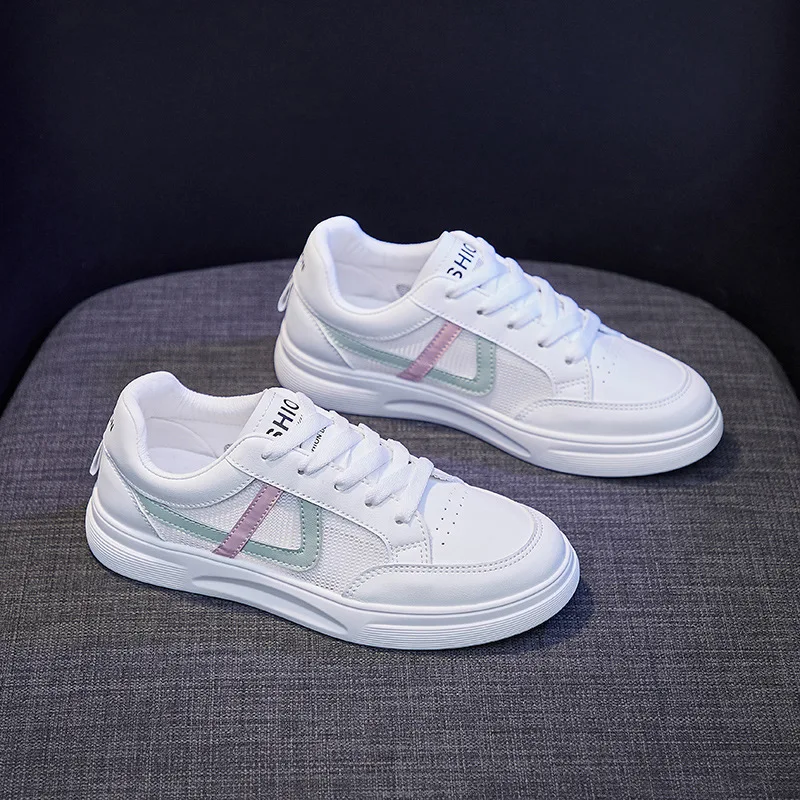 

Mesh Small White Shoes Women's 2021 Summer New Flat-bottomed Running Shoes Street Beat Tide Shoes A301