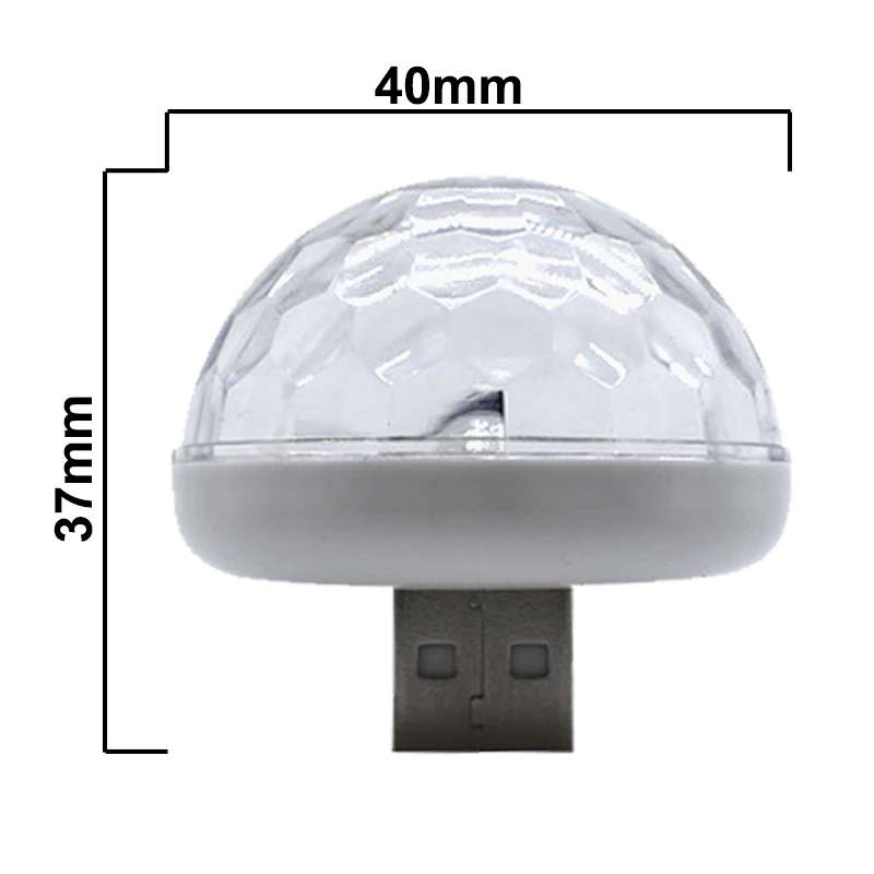 1x Автомобильный светодиодный лампы USB атмосферный свет DJ RGB музыка диско звук контрольная лампа вечерние караоке украшения Звук Управление KTV DJ светильник 12V