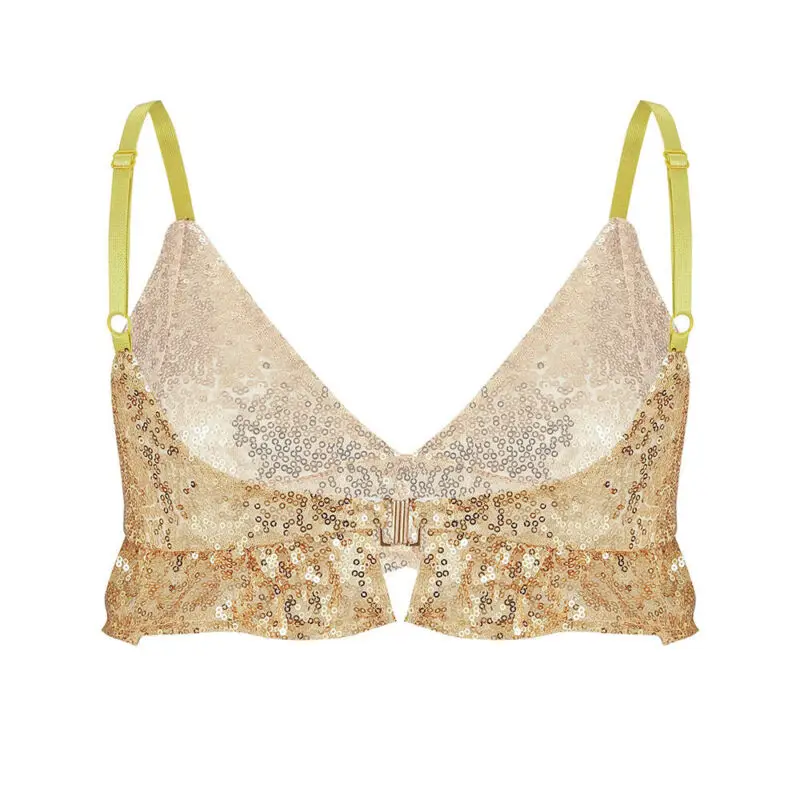 Женская сексуальная майка без рукавов с блестками облегающая блестящая рубашка