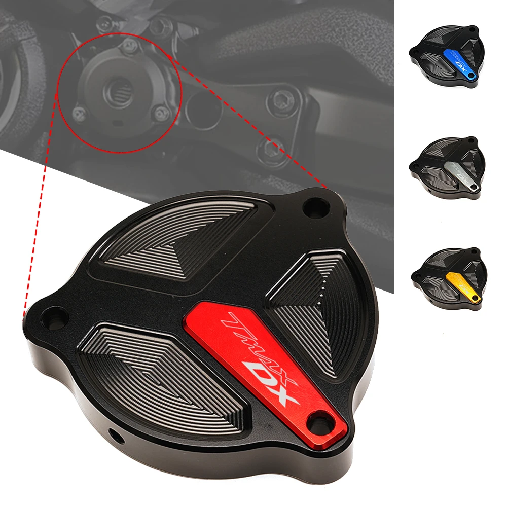 

LOGO "Tmax SX/DX " MOTO Aluminum Front Hole Drive Shaft Guard protector Cover For YAMAMA TMAX 530 TMAX530 SX DX 2017 2018 2019