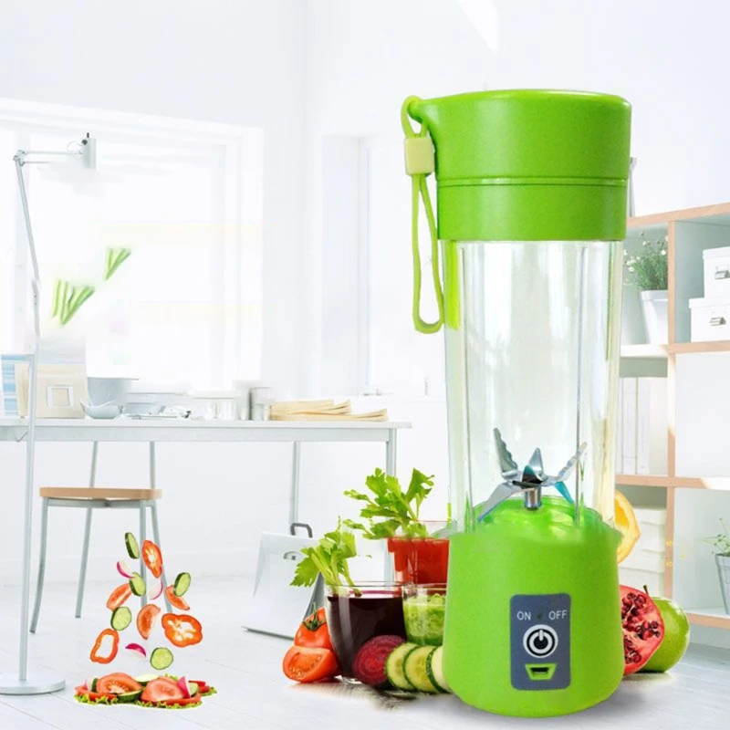 

380ml Portable Electric Blender USB Rechargeable Juicer Cup Smoothies Mixer Fruit Squeezer Machine for Home Travel 19QE