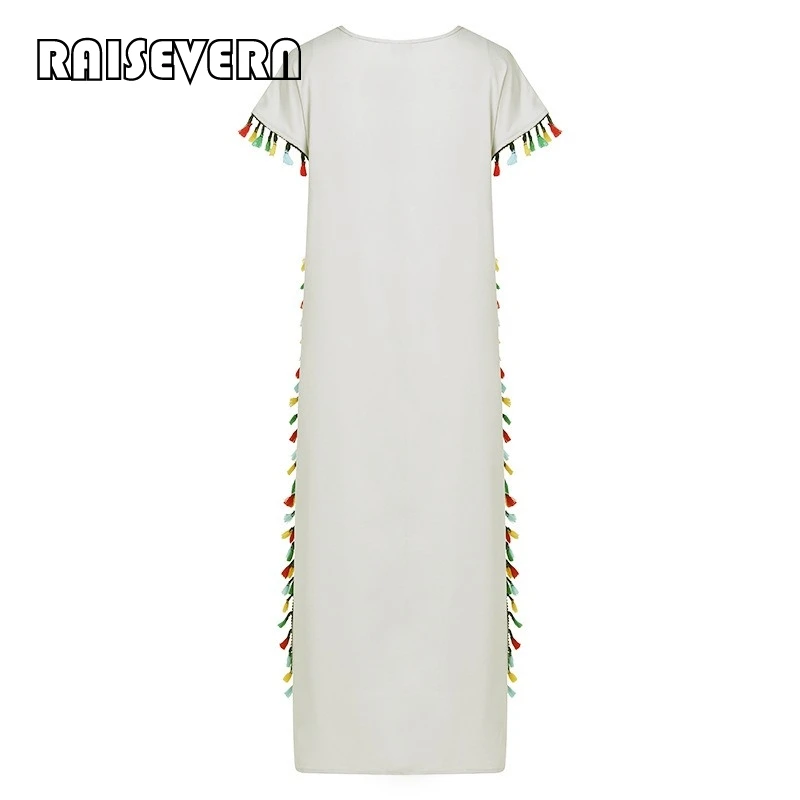 Свободное длинное женское пляжное бохо платье с цветочным принтом коротким