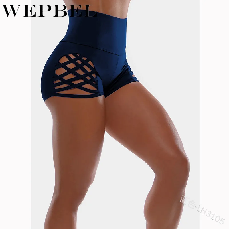 

WEPBEL ультра-шорты для спортивного зала Хорошие эластичные Для женщин шорты леггинсы с высокой талией винтажный купальник с завышенной талие...