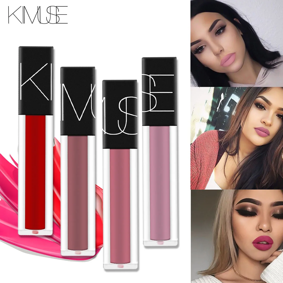 KIMUSE, кремовая Помада для губ, макияж, maquiagem, стойкий блеск для губ, прочный Водостойкий тинт для губ, блеск для губ, косметика