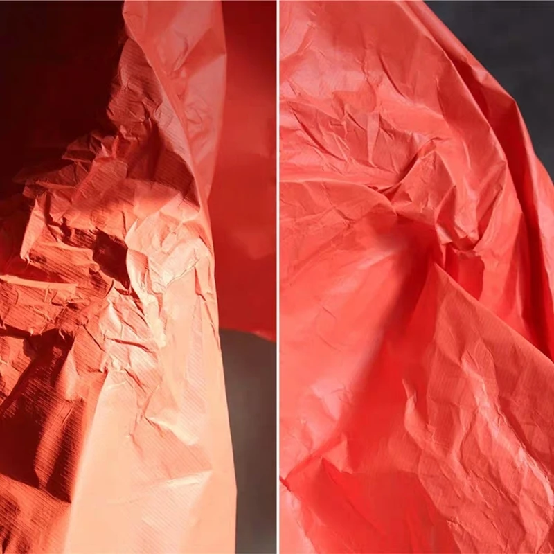 

Orange Tyvek Washing Breathe Paper Soft Waterproof DIY Patches Wallet Bags Coat Home Crafts Decor Clothing Designer Fabric