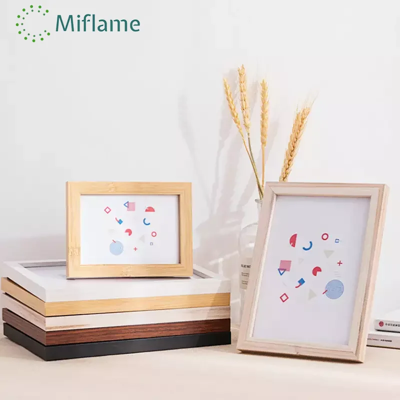 black white wooden photo frame display wall hangings for living room home decoration 5678 inch picture frame free global shipping