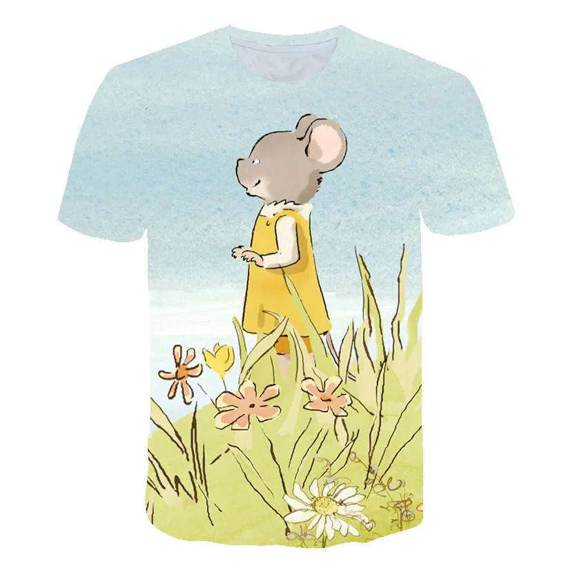 

Fashion 2021 Summer Kids Boys & Girls Short Sleeve T-shirt Kids Sweatshirt Kids Clothes 3D Grizzly Bear Family Print T-shirt