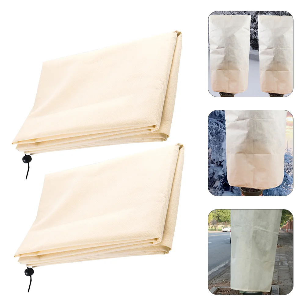

2pcs Non-woven Fabric Plant Covers Plant Winter Protective Covers for Outdoor