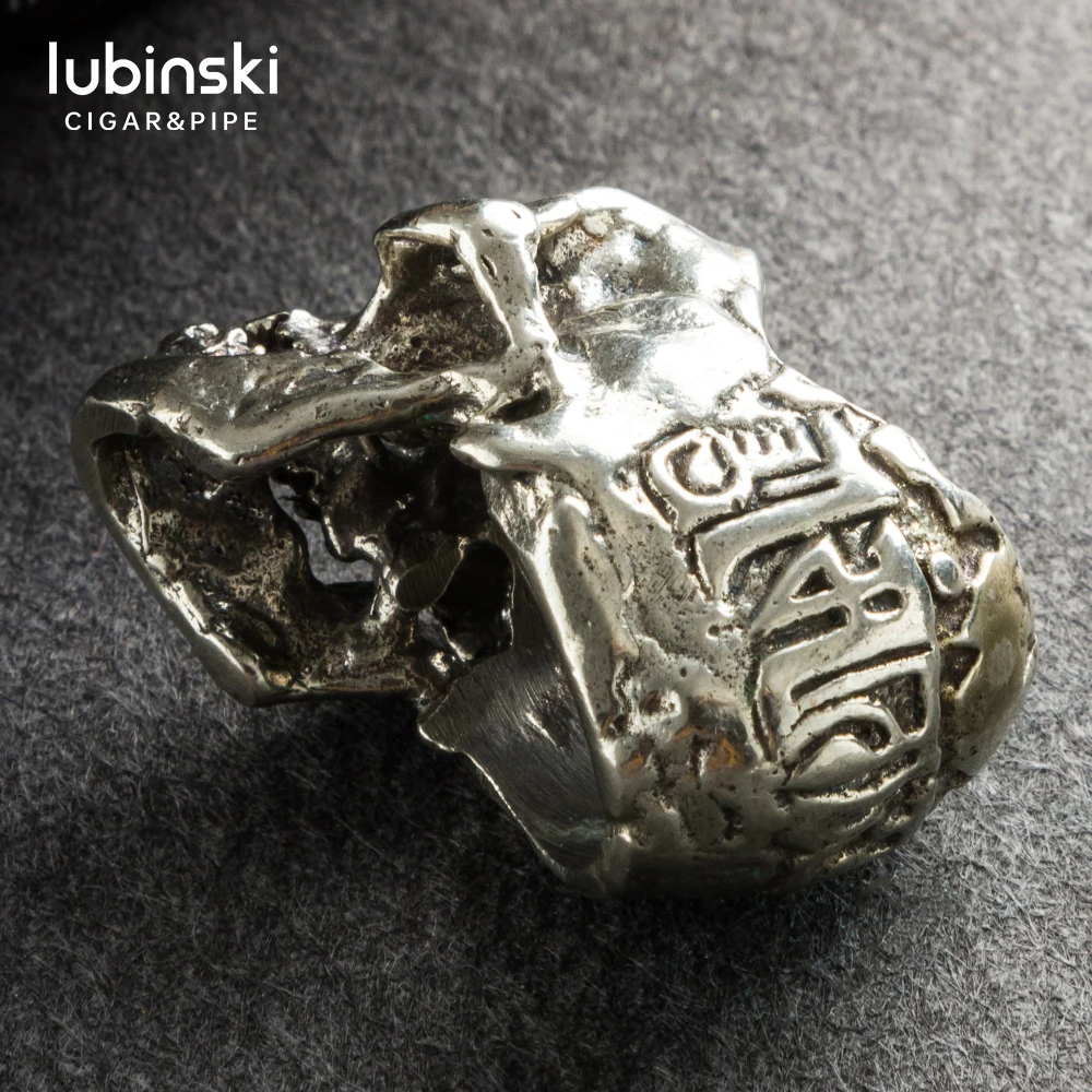 LUBINSKI Bronze Pure Copper Skull Cigar Stand Portable Ashtray Holder Men's Gift | Дом и сад