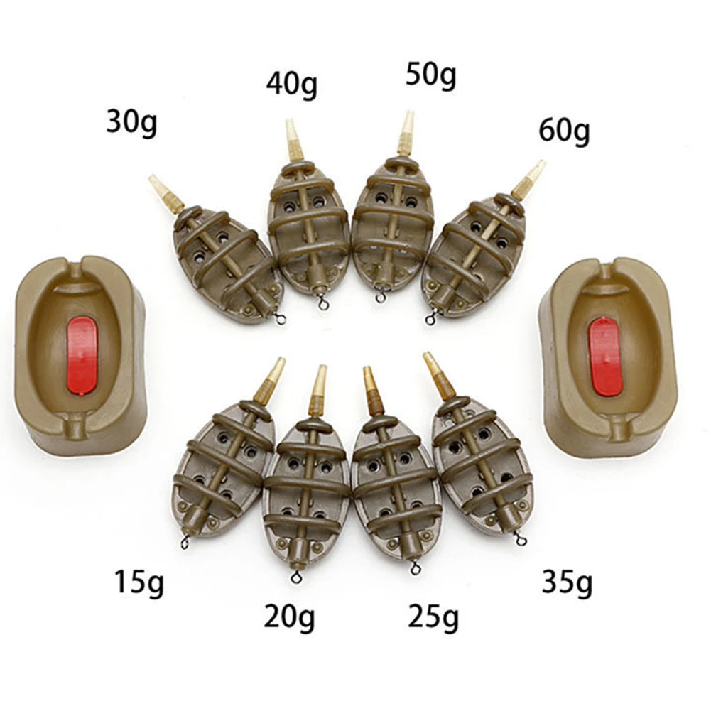 

High Capacity Carp Outdoor Replacement Part Easy Use Bait Hold European Style Inline Method Steel Fishing Feeder Set