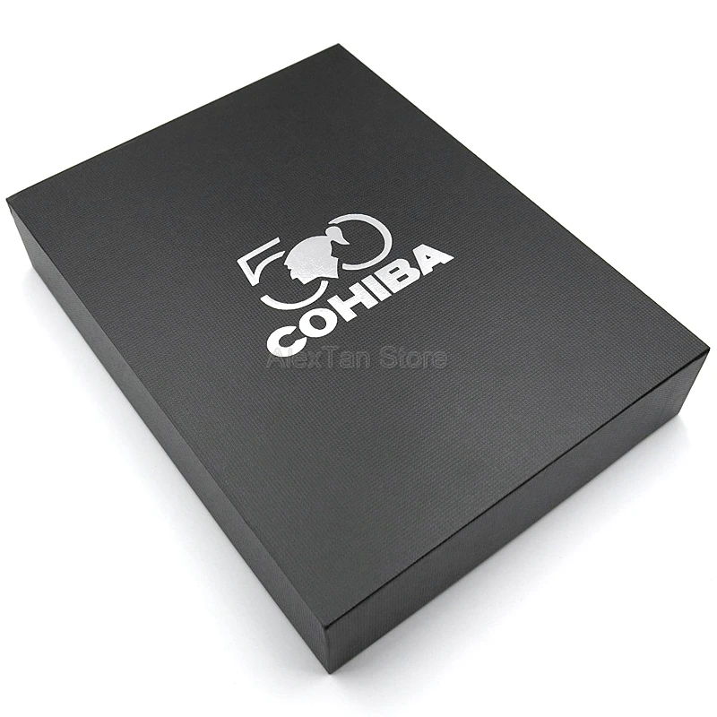 COHIBA элегантный сигарный костюм с пепельницей и сигары резак ножницы и прикуриватель для дома путешествия подарочный набор сигар