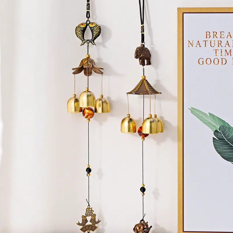 1 шт. античный ветряной колокольчик медный двор для сада уличное украшение