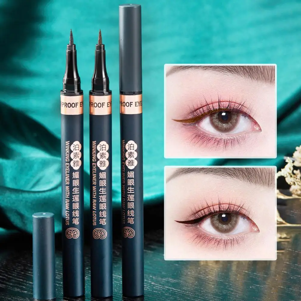 Eyeliner Pen Beauty Tool Eye Makeup 2 Colors Quick-drying Safe Smudge Proof Liner |
