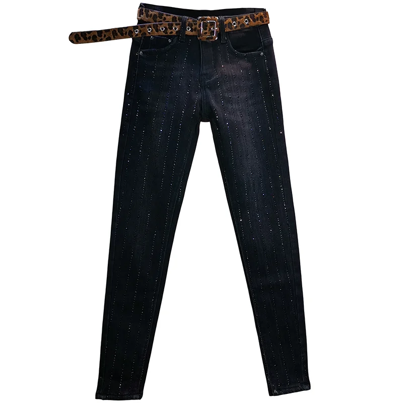 Женские бархатные джинсы теплые обтягивающие узкие джинсы-карандаш с эффектом
