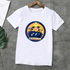 Летняя модная футболка унисекс, детские футболки с коротким рукавом и принтом пожарного Сэма, веселые топы для мальчиков и девочек, ooo2450