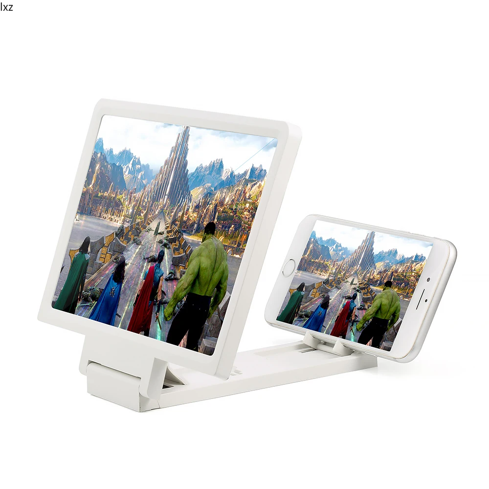 

3D Phone Screen Magnifier Amplifying Phone Desktop Bracket 3D HD Movie Video Amplifier With Foldable Holder