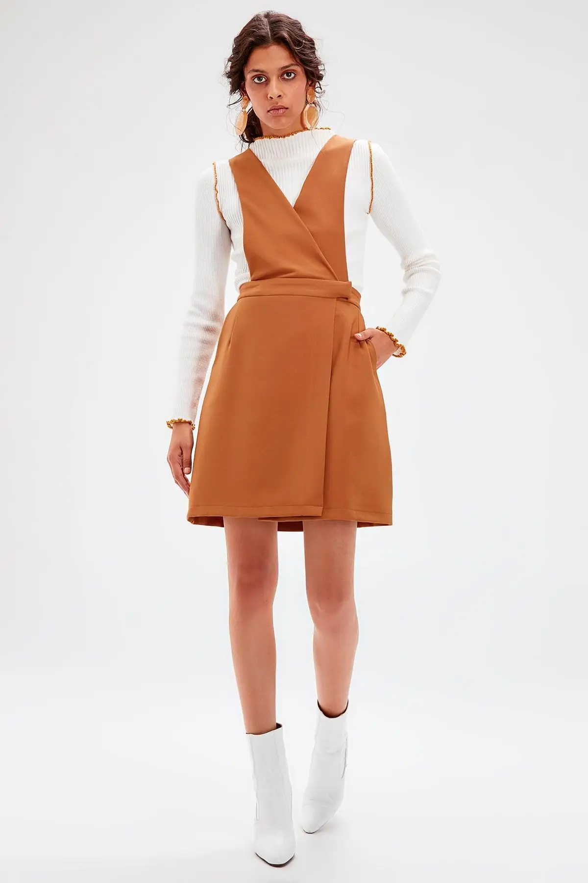 Trendyol Camel Wraped Dress TOFAW19AA0097 | Женская одежда