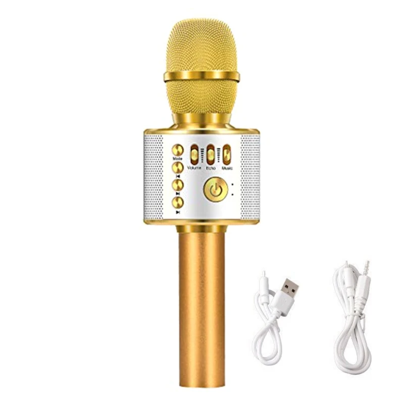 

Wireless Handheld Microphone Protable Mic Speaker USB Bluetooth Karaoke Player R3ME