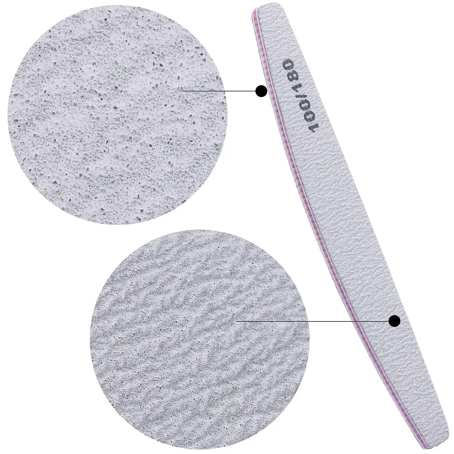 

Wholesale items Professional Nail File 100/180 Half Moon Sandpaper Nail Sanding Grinding Polishing Manicure Care Tools Vendors