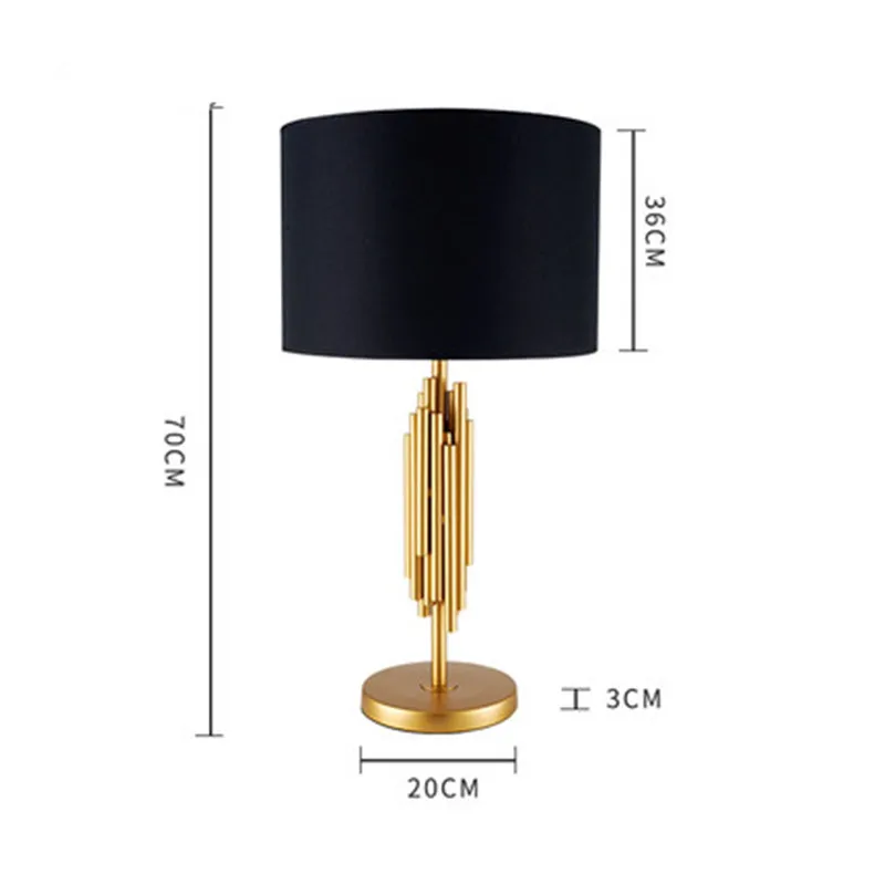 Популярная Золотая Настольная лампа с искусственными элементами детский