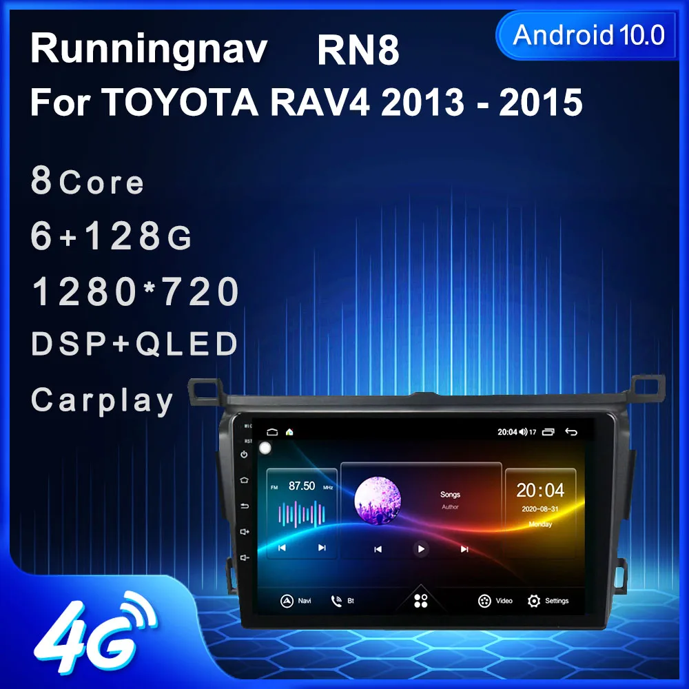 4G LTE Android 10 1 подходит для TOYOTA RAV4 2013 2015 мультимедийный стерео автомобильный DVD плеер