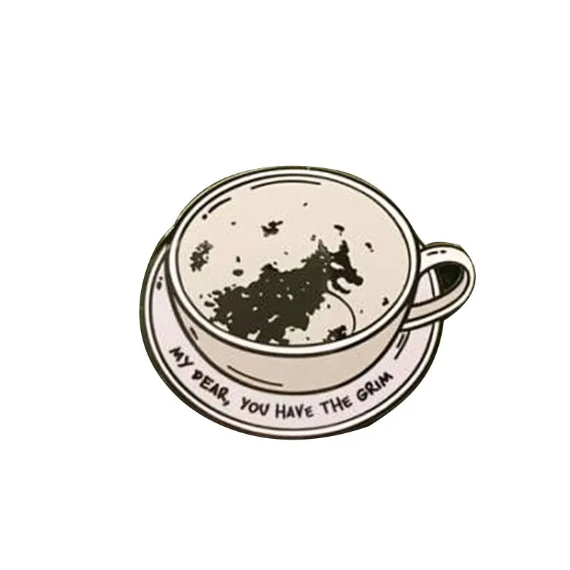 Моя дорогая у вас мрачная эмалированная брошь в виде кофейной чашки Harry украшения