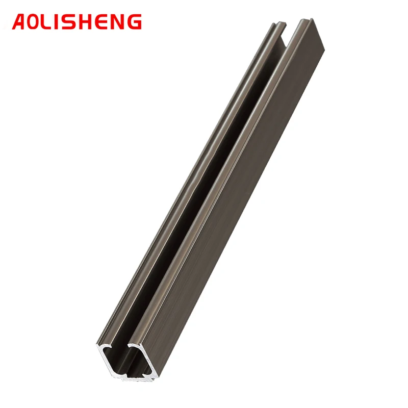 

AOLISHENG Wardrobe Moving Door Track Aluminum Alloy Universal Sliding Silent Hanging Rail Electrophoresis Rail