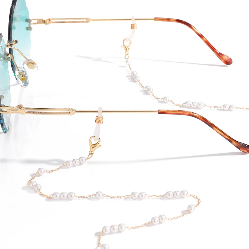 

European and American Jewelry Handmade Chain More Than Pearl Glasses Chain Sunglasses Accessories Halter Anti-drop Glasses Cord
