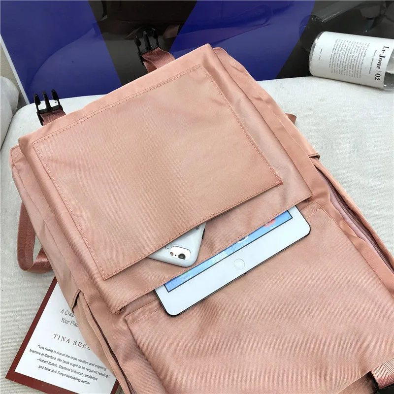 Large Capacity Nylon School Bag For Teenage Girl High Quality Women Backpack Waterproof Travel Notebook Bagpack Rucksack Backbag